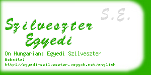 szilveszter egyedi business card